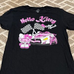 Hello Kitty Black and Pink Tokyo Speed Men’s small T Shirt